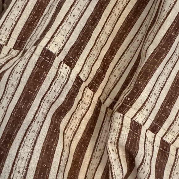 Striped Brown and White Blouse - Picture 2 of 4